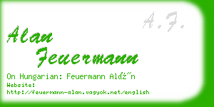 alan feuermann business card